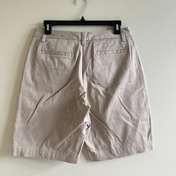 NEW Bundle of 2x Lands End Chino Shorts Khaki Blue Womens Size 4 Pockets - Picture 4 of 10